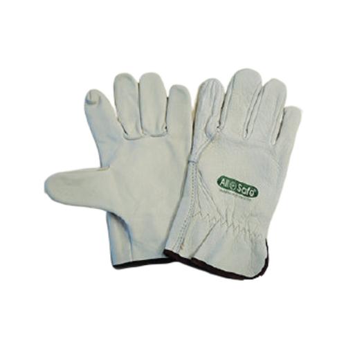Allsafe Cream Cowgrain Leather Gloves ALS-DE603W S