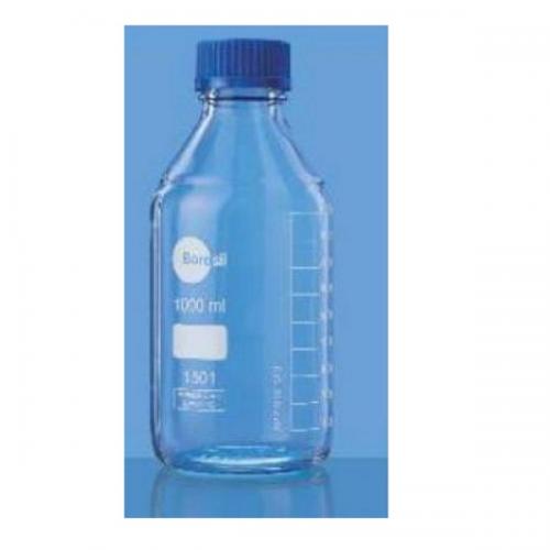 Borosil Bottles Reagent Wide Mouth Graduated with
Screw Cap And Pouring Ring (Laboratory Bottle) 500 ml [1501024]