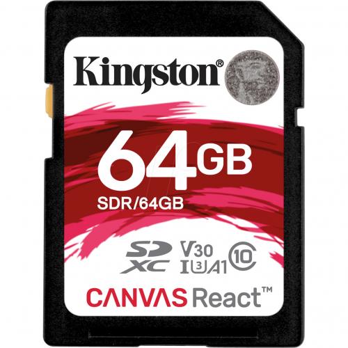 KINGSTON SDCard CanvasReact 64GB 100mb