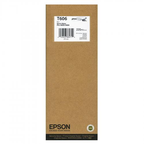 EPSON T606 Yellow Ink Cartridge 220 ml [C13T606400]