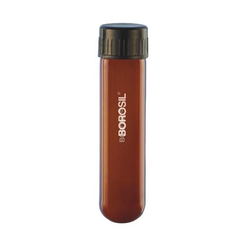 Borosil Tubes Culture Amber Media Round Bottom with Screw Cap and PTFE Liner 5 ml [9901005]