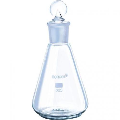Borosil Flasks Erlenmeyer Conical Narrow Mouth with Interchangeable Stopper 100 ml [5020016]