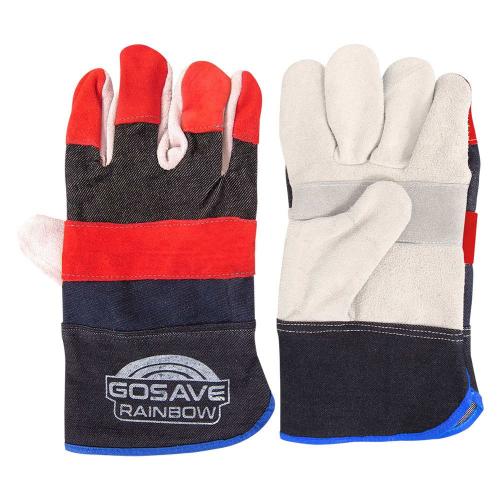 GOSAVE Rainbow Combination Leather Gloves
