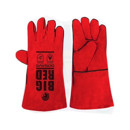 GOSAVE Leather Welding Gloves Big Red 14"