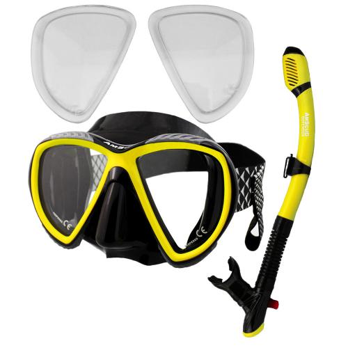 Amscud Paket Combo MS Skill + Snorkel Defender Dry + 2 pcs Lensa Minus (-1) Yellow