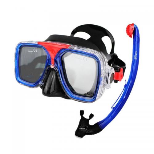 Amscud Combo MS Fortec Double Lens Dry Snorkel Clear Black