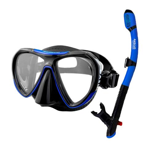 Amscud Combo MS Dash Wide Angle View + Snorkel Defender Black Blue