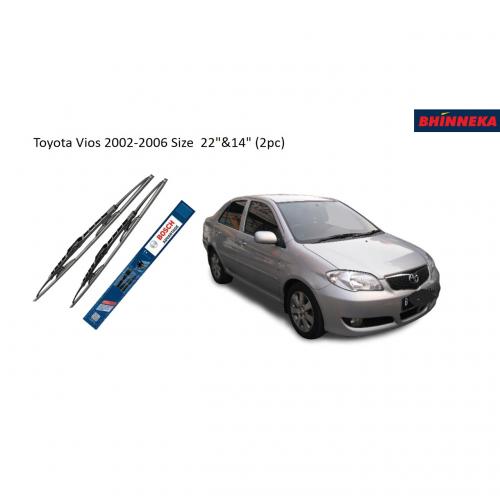 BOSCH Advantage Wiper for Toyota Vios 2002-2006 Size 22 Inch & 14 Inch