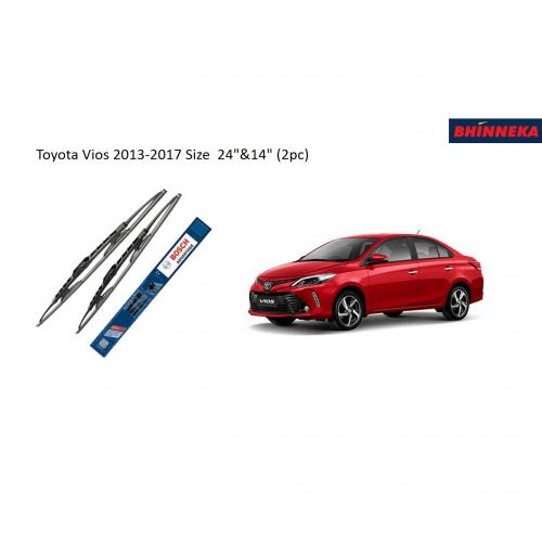 BOSCH Advantage Wiper for Toyota Vios 2013-2017 Size 24 Inch & 14 Inch