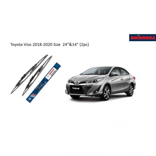 BOSCH Advantage Wiper for Toyota Vios 2018-2020 Size 24 Inch & 14 Inch