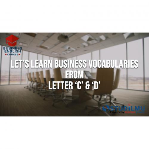 STUDiLMU Lets Learn Business Vocabularies from Letter 'C' & 'D'