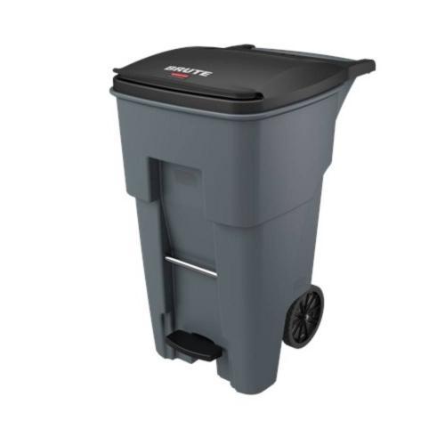 RUBBERMAID Brute 65 Gal Step On Rollout Container 1971968 Gray