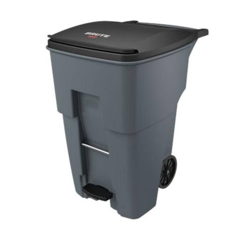 RUBBERMAID Brute 95 Gal Step On Rollout Container 1971991 Gray
