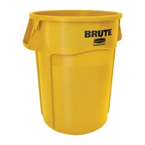 RUBBERMAID Vented Brute 55 Gal FG265500YEL Yellow