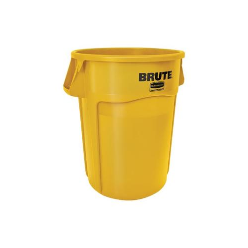 RUBBERMAID Vented Brute 44 Gal FG264360YEL Yellow