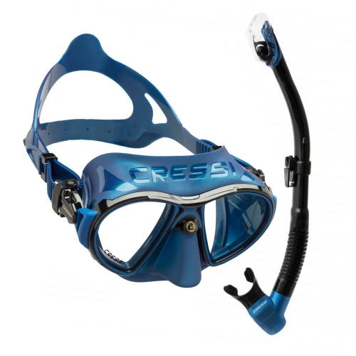 CRESSI Combo Mask Zeus Blue + Snorkel Omega Ultra Dry Blue