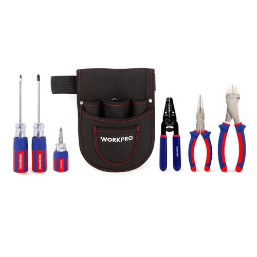 Workpro Electricians Tool Set with Pouch 7 Pc [W004161]