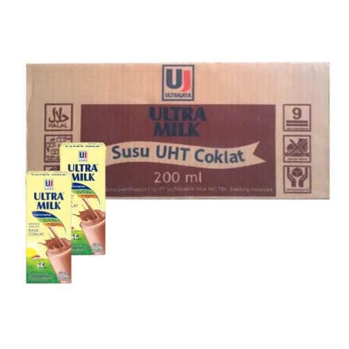 ULTRA Milk Cokelat 200 ml 24 Pcs/1 Box