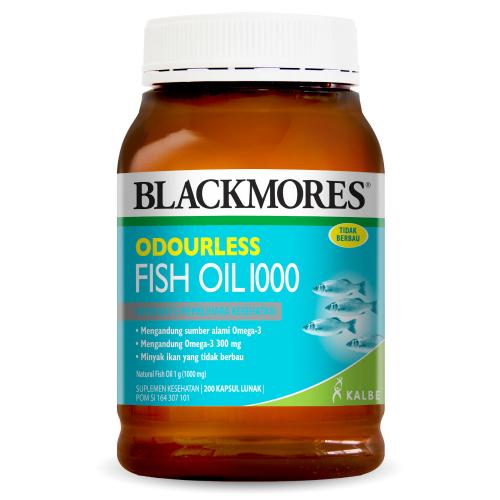 BLACKMORES Odourless Fish Oil 1000 200 Soft Capsules