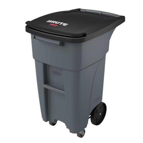 RUBBERMAID Brute® 32 Gal Rollout Container with Casters [1971947] - Gray