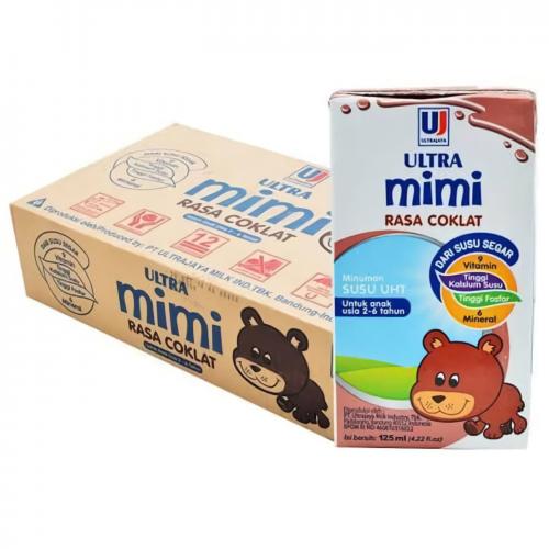 Ultrajaya Ultra Mimi Coklat 125 ml 1 Box Isi 40 Pcs