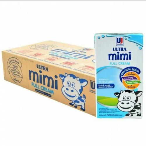 Ultrajaya Ultra Mimi Full Cream 125 ml 1 Box Isi 40 Pcs