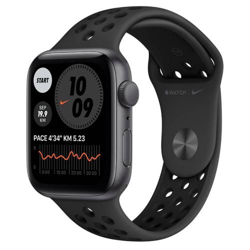 APPLE Watch Nike SE GPS 2020 44 mm Sport Band Regular Gray Aluminium Case/Black