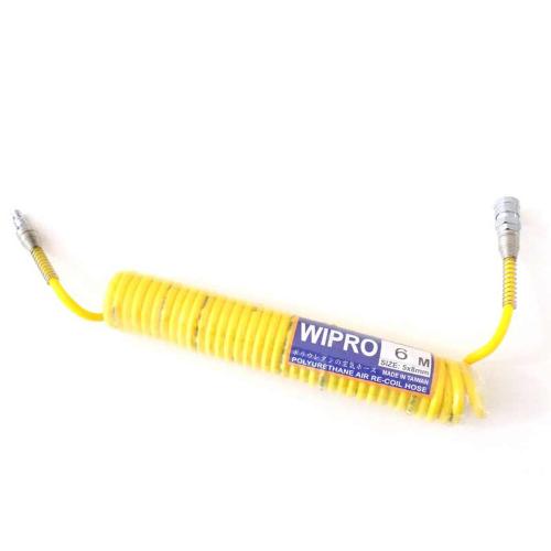 WIPRO Polyurethane Air Re-Coil Hose 5 x 8 mm 6 meter Yellow