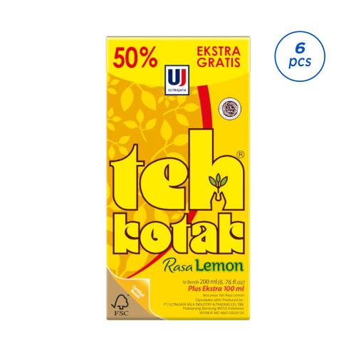 Ultrajaya Teh Kotak Lemon 300 ml 6 Pcs