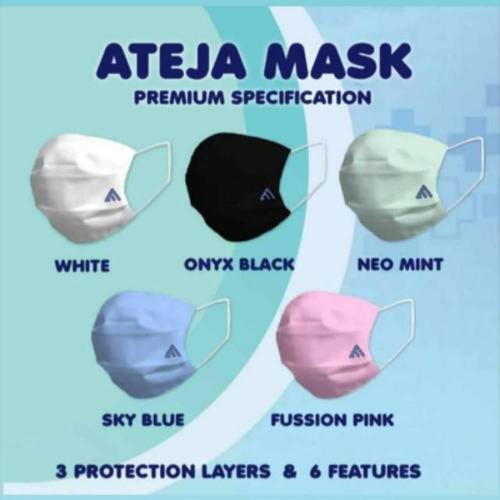 ATEJA Premium 3 Ply Mask 5 Pcs Neo Mint