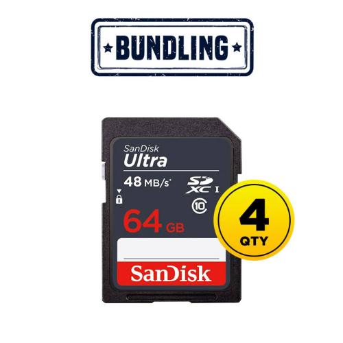 SANDISK Ultra SDXC 64GB Class 10 4 Pcs