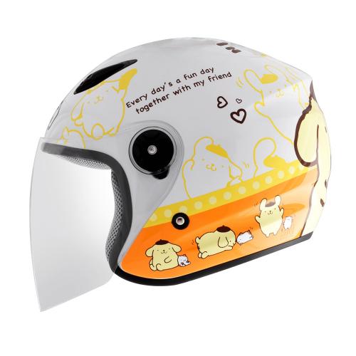 BMC Helm Half Face Sanrio Pompompurin #1 All Size White