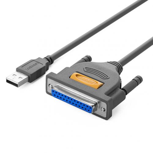 UGREEN US167 USB to DB25 Parallel Printer Cable 2m Grey
