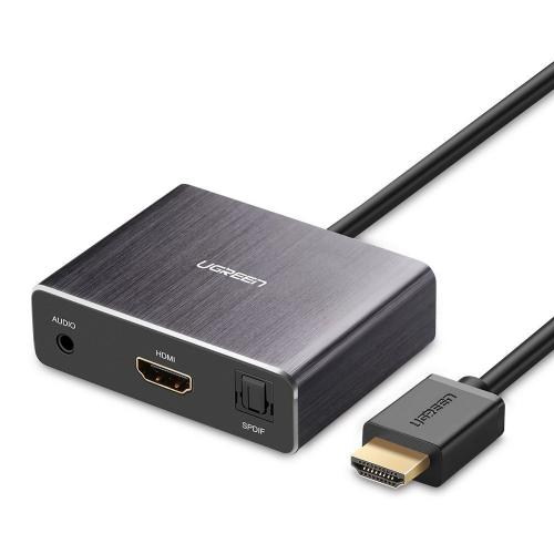 UGREEN 40281 HDMI to HDMI Converter with SPDIF and 3.5mm Audio Black
