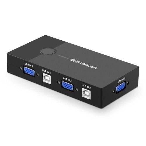 UGREEN 2-Port USB KVM Switch Box ABS Case