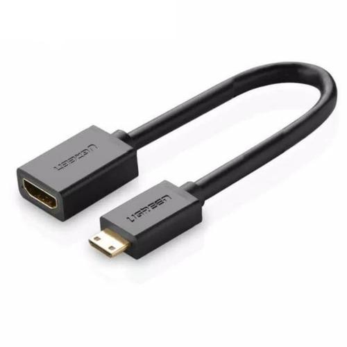 UGREEN 20137 Mini HDMI Male to HDMI Female Adapter Cable 22 cm Black