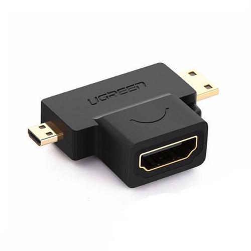 UGREEN HD129 Micro HDMI + Mini HDMI Male to HDMI Female Adapter