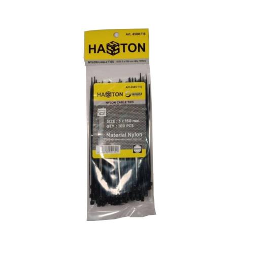 Hasston Nylon Cable Tie 3 x 150 mm [4580-115] - Black