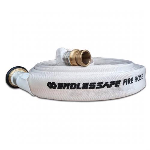 ENDLESSAFE Fire Hose Canvas EPDM 2 inch x 30 m 16 Bar Include Machino Coupling White