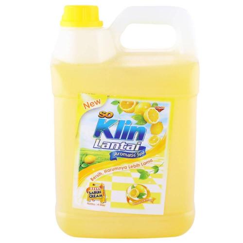 SO KLIN Pembersih Lantai Citrus Lemon 4 liter