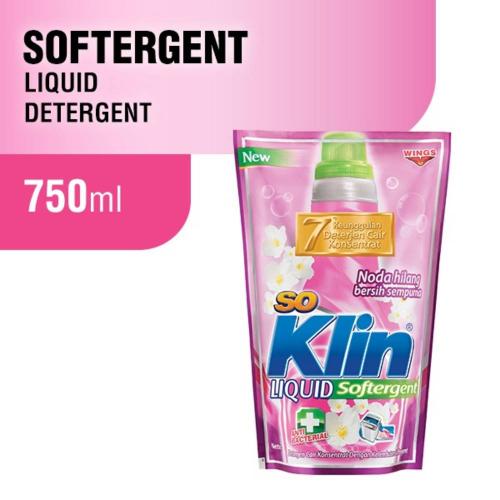 SO KLIN Deterjen Cair Softergent Pouch 750 ml