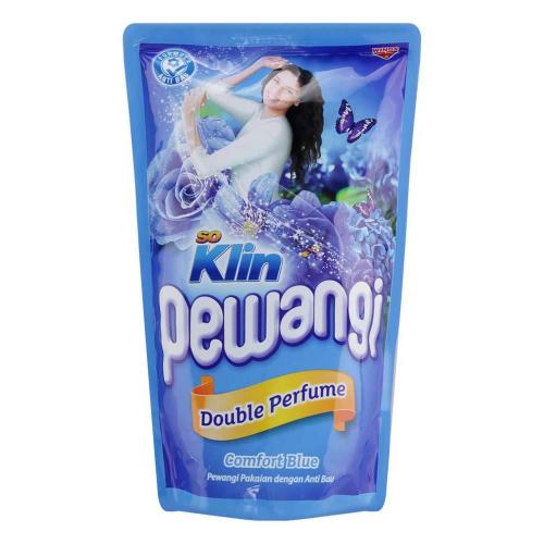 SO KLIN Pewangi Double Perfume Comfort Blue Pouch 1800 ml
