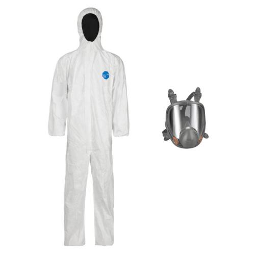 DUPONT Tyvek Coverall 400 TY198S WH with Masker Full Face 6800 L - White