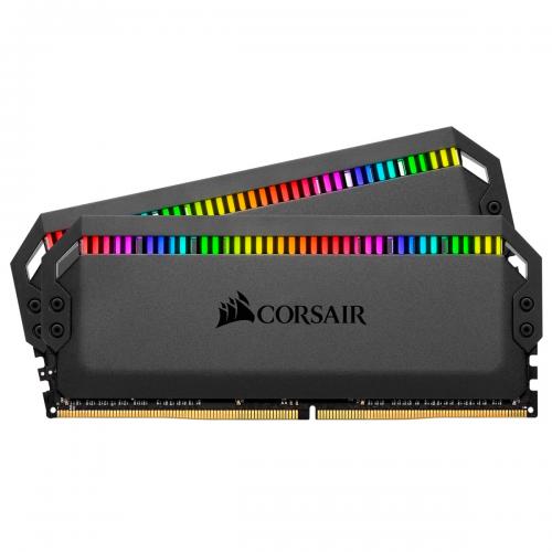 CORSAIR Memory PC 2 x 16GB DDR4 PC4-28800 Dominator Platinum RGB [CMT32GX4M2C3600C18] - Black