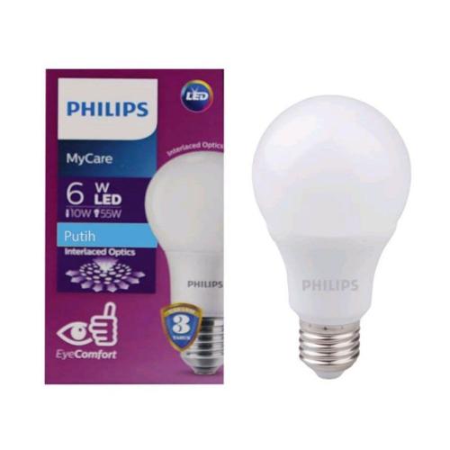 PHILIPS LED Bulb 6-55W E27 6500K A60