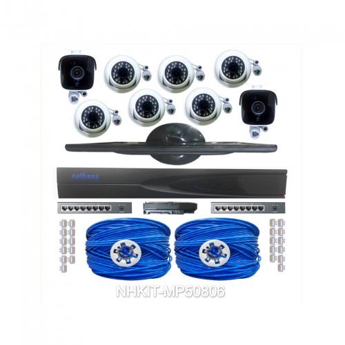 NATHANS CCTV Max Kit 8 Cam IP 5.0 MP NHKIT-MP50806
