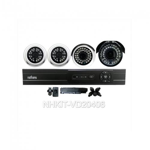 NATHANS CCTV Kit Extra 4 Cam AHD 2.0 MP [NHKIT-VD20406]
