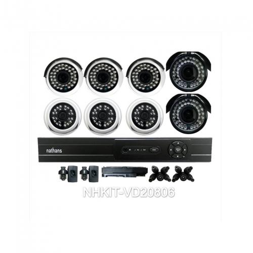 NATHANS CCTV Kit Extra 8 Cam AHD 2.0 MP [NHKIT-VD20806]