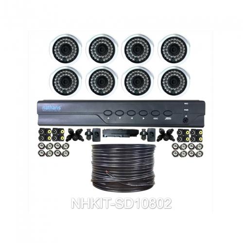 NATHANS CCTV Special Kit 8 Cam Outdoor AHD 1.0 MP [NHKIT-SD10802]