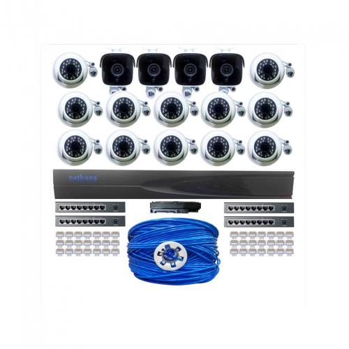 NATHANS CCTV Special Kit 16 Cam IP 5.0 MP [NHKIT-SP501606]